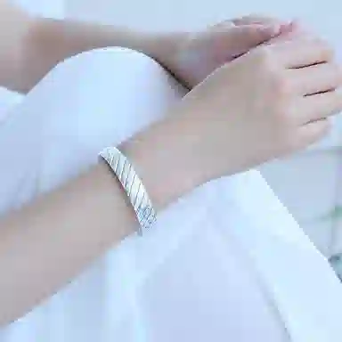 喜潮 日韩潮流款大气流星雨开口 合金 手镯 女款