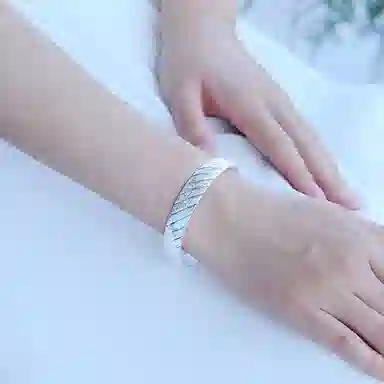 喜潮 日韩潮流款大气流星雨开口 合金 手镯 女款