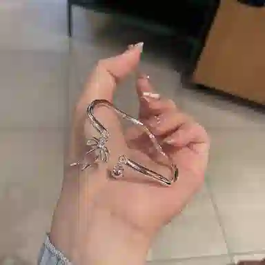 喜潮 流苏蝴蝶结开口可调节 日韩甜美在逃公主莫比乌斯 合金 手镯 女款