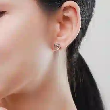喜潮 小清新微镶钻星月女少女感百搭耳饰品