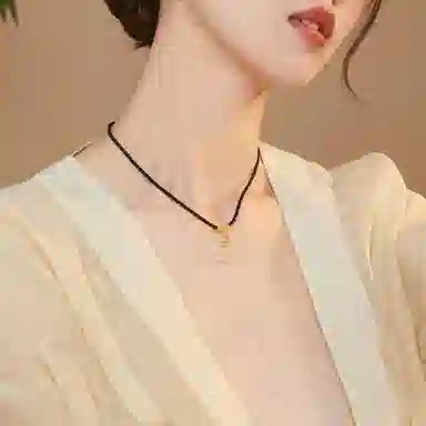 喜潮 幸福平安扣项链女款女士新款小众 合金 首饰 女