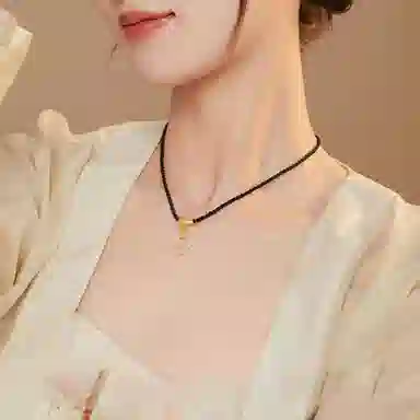 喜潮 幸福平安扣项链女款女士新款小众 合金 首饰 女