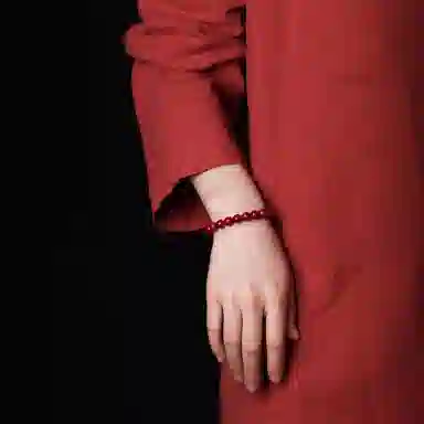 喜潮 复古紫金砂文玩民族风串珠 朱砂 手串 女款