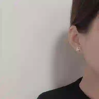 喜潮 淡水珍珠耳钉女复古法式优雅气质百搭款耳钉耳饰