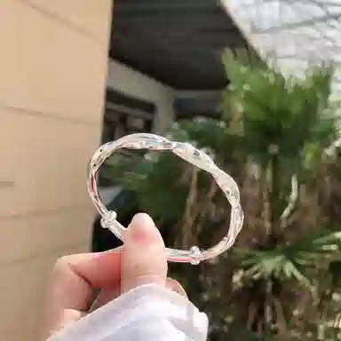 喜潮 新中式国潮 小众百搭莫比乌斯环 实心 复古中国风 合金 手镯 女款