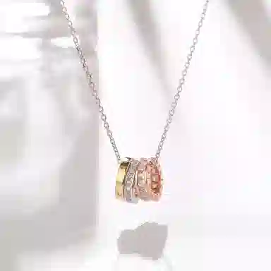 喜潮 三圈轻奢高级感日韩 锆石 项链 女款