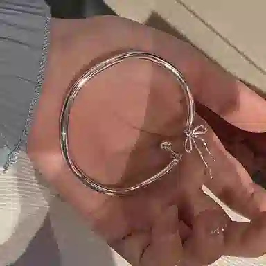 喜潮 流苏蝴蝶结开口可调节 日韩甜美在逃公主莫比乌斯 合金 手镯 女款