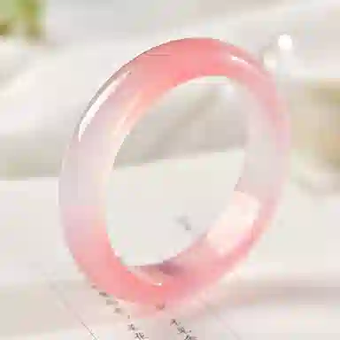喜潮 正圈隔壁甜美清新文艺优雅有内涵 玉髓 玉石手镯 女款