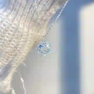 喜潮 雪花 小众设计感轻奢气质 钛钢 项链 女款