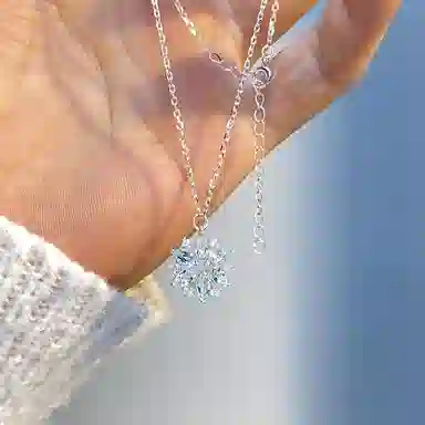喜潮 雪花 小众设计感轻奢气质 钛钢 项链 女款