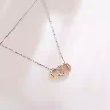 喜潮 三圈轻奢高级感日韩 锆石 项链 女款