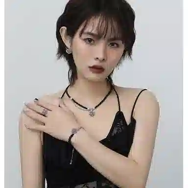 喜潮 欧美饰品项链女个性小恶魔心珠项链高级感小众轻奢项饰