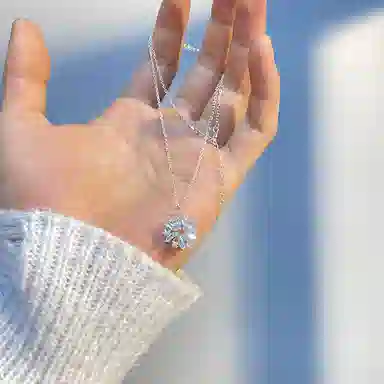 喜潮 雪花 小众设计感轻奢气质 钛钢 项链 女款