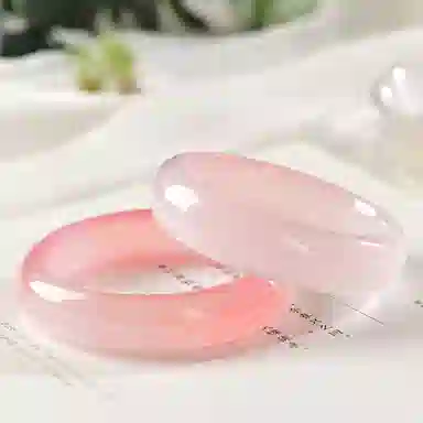 喜潮 正圈隔壁甜美清新文艺优雅有内涵 玉髓 玉石手镯 女款