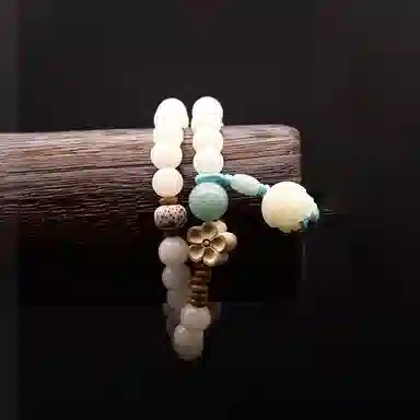 喜潮 中国风高级轻奢佛珠念珠新中式手持 白玉菩提 手串 女款