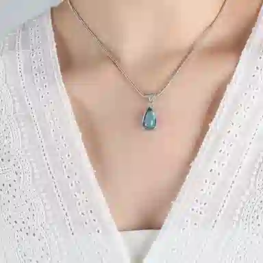 喜潮 水滴轻奢高级感欧美风减龄显年轻 小众精致 钛钢  钛钢  项链 女款