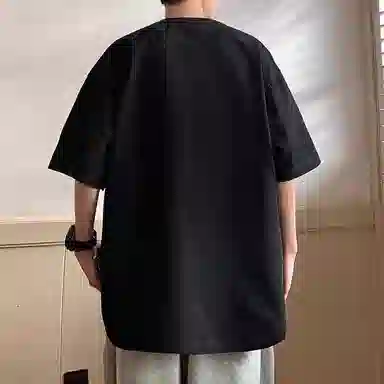 顶瓜瓜 舒适宽松休闲简约短袖打底衣 男女同款