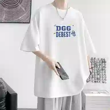 顶瓜瓜 大码潮牌休闲时尚宽松百搭舒适短袖打底衣 男女同款