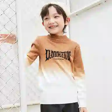 大童 棉致 休闲宽松针织长袖毛衣