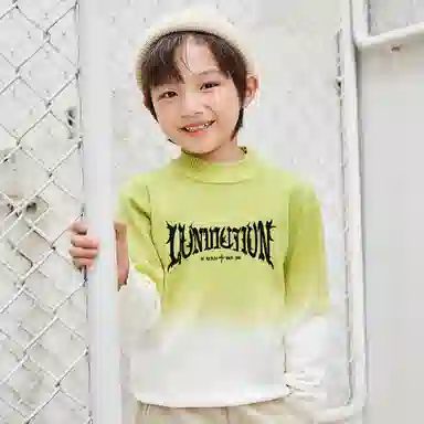 大童 棉致 休闲宽松针织长袖毛衣