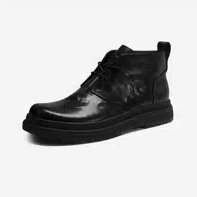 维戈 休闲厚底 短靴 男款 黑色