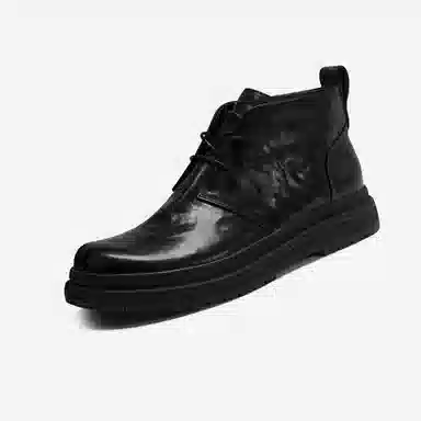 维戈 休闲厚底 短靴 男款 黑色