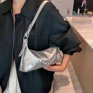 Jade en plus Silver/Black Handbag