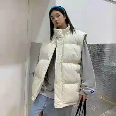桴生 立领无袖保暖休闲宽松马甲 女款