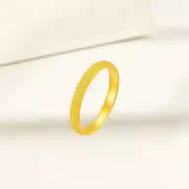 丹芙 满天星素圈指环 磨砂闪耀设计简约精致轻奢高级气质通勤百搭闭口 足金 按克计价 黄金戒指 女款