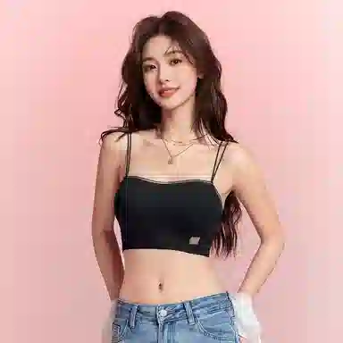 多情猫 美背抹胸纯色文胸 女款