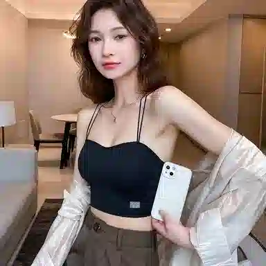 多情猫 薄款带胸垫美背亲肤舒适透气简约抹胸内衣 女款