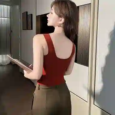 多情猫 轻暖一体式免穿文胸内搭外穿吊带 女款