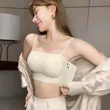 多情猫 字母纯色防走光文胸 女款