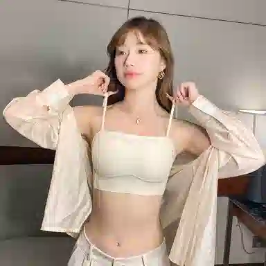 多情猫 字母纯色防走光文胸 女款