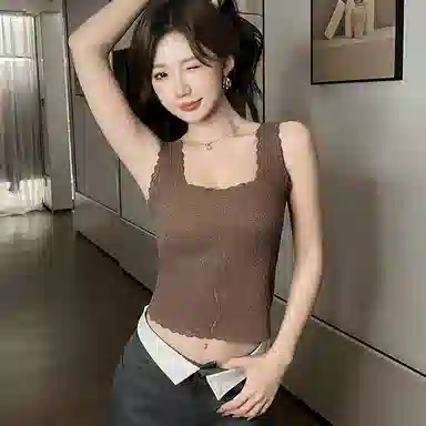 多情猫 轻暖一体式免穿文胸内搭外穿吊带 女款