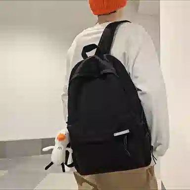 LEXI Nylon Backpack White/Black