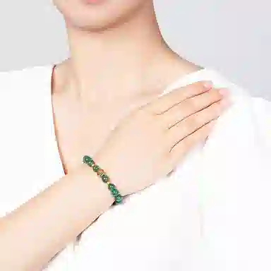 贝戈丽丝 古韵典雅  足金花丝  复古新中式设计风格 轻奢高级 温润雅致 绣球 豆种 翡翠手串 男女同款情侣款