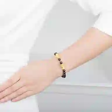 贝戈丽丝 国潮新中式复古风  精致高级 沉稳大气 双貔貅 足金 一口价 黄金手串 男女同款情侣款