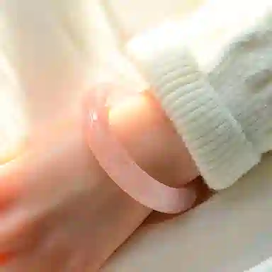 贝戈丽丝 国潮新中式 樱花粉  气质清透浪漫甜美 汉服旗袍搭配 水晶 玉石手镯 女款