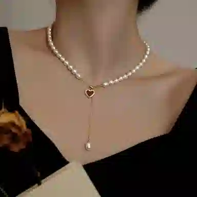 贝戈丽丝 贝壳红爱心流苏手饰链 法式精致优雅气质高级感 小众可爱甜美桃心款 #好运 淡水珍珠 手链 女款