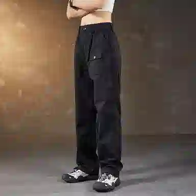 赞仕 机能工装裤直筒纯色百搭宽松潮牌多口袋长裤子休闲裤 男女同款