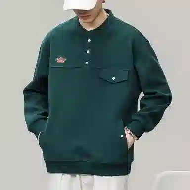 赞仕 美式时尚百搭长袖卫衣 男款