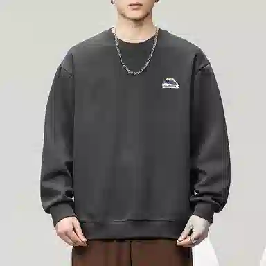 赞仕 帐篷趣味印花日系卫衣 男女同款 深灰