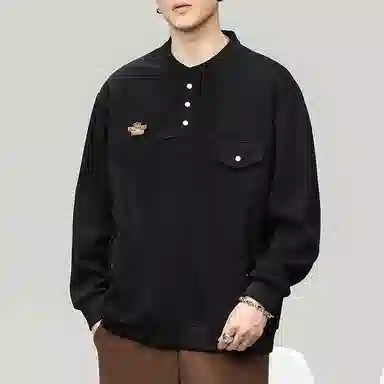 赞仕 美式时尚百搭长袖卫衣 男款