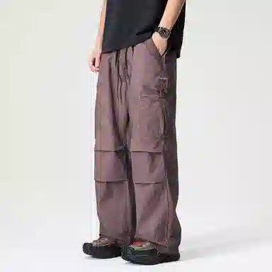 赞仕 美式休闲痞帅复古做旧脏洗口袋工装裤 男款