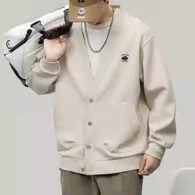 赞仕 美式高级感小众开衫宽松长袖卫衣 男女同款