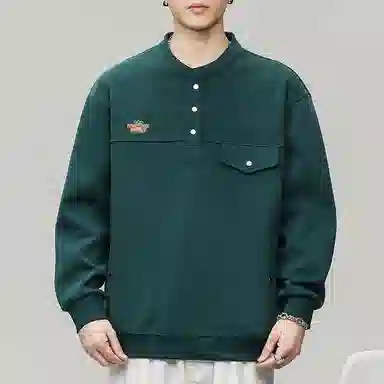 赞仕 美式时尚百搭长袖卫衣 男款