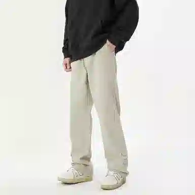 赞仕 美式高街潮牌直筒休闲下摆纽扣小众设计感牛仔裤 男女同款