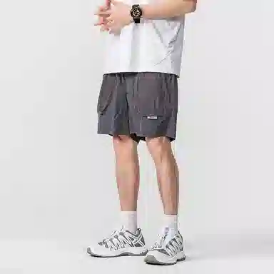 赞仕 户外速干防水拼色宽松轻薄透气机能五分工装短裤 男款