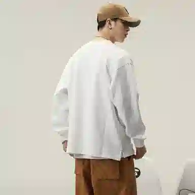 赞仕 美式复古亨利领小众宽松百搭休闲套头长袖卫衣 男款